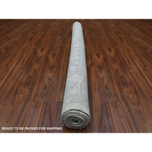 Load image into Gallery viewer, 6&#39;x9&#39;1&quot; Hand Knotted Beige Angora Oushak with Soft Colors Afghan Wool Oriental Rug FWR418104