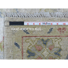 Load image into Gallery viewer, 4&#39;1&quot;x6&#39; Organic Wool Hand Knotted Ivory Angora Ushak With A Beautiful, Color Pattern Oriental Rug FWR418884