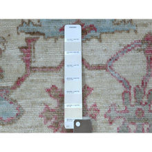 Load image into Gallery viewer, 4&#39;1&quot;x5&#39;10&quot; Ivory Afghan Angora Oushak with Soft Colors Pure and Comfortable Wool Hand Knotted Oriental Rug FWR418914