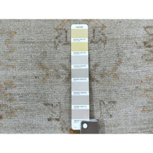Load image into Gallery viewer, 2&#39;5&quot;x13&#39;9&quot; Hand Knotted, Gray, Angora Ushak with A Floral Pattern, Organic Wool, Oriental, XL Runner, Rug FWR419100