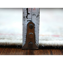 Load image into Gallery viewer, 2&#39;8&quot;x19&#39;6&quot; Hand Knotted Gray Afghan Angora Oushak XL Runner with Geometric Medallions Design and Soft Wool Oriental Rug FWR420300
