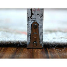 Load image into Gallery viewer, 2&#39;7&quot;x9&#39;8&quot; Hand Knotted Gray Afghan Angora Oushak with Bold Color Floral Pattern Pure Wool Oriental Rug FWR420648