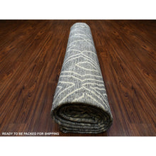 Load image into Gallery viewer, 12&#39;4&quot;x15&#39;1&quot; Gray Moroccan Berber with Criss Cross Pattern Extremely Durable Hand Knotted Oriental Oversized Rug FWR420996