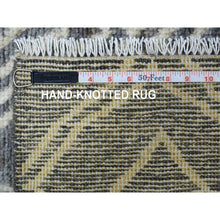 Load image into Gallery viewer, 12&#39;4&quot;x15&#39;1&quot; Gray Moroccan Berber with Criss Cross Pattern Extremely Durable Hand Knotted Oriental Oversized Rug FWR420996