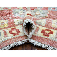 Load image into Gallery viewer, 11&#39;7&quot;x14&#39;6&quot; Coral Red, Angora Ushak with Colorful Motif, Soft and Pliable Wool, Hand Knotted, Oriental Oversized Rug FWR421164