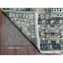 Load image into Gallery viewer, 6&#39;x9&#39;5&quot; Gray Afghan Peshawar with Mamluk Design Soft and Pliable Wool Hand Knotted Oriental Rug FWR421326