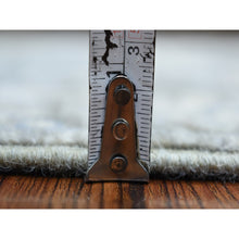 Load image into Gallery viewer, 2&#39;6&quot;x11&#39;6&quot; Extra Soft Wool Hand Knotted Gray Afghan Peshawar with Geometric Design Oriental Runner Rug FWR421356
