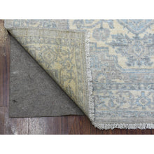 Load image into Gallery viewer, 4&#39;x5&#39;3&quot; Beige Stone Wash Peshawar with Geometric Medallion Design Hand Knotted Soft Afghan Wool Oriental Rug FWR422298