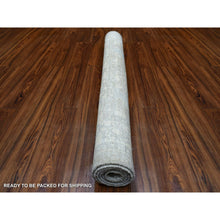Load image into Gallery viewer, 4&#39;x5&#39;3&quot; Beige Stone Wash Peshawar with Geometric Medallion Design Hand Knotted Soft Afghan Wool Oriental Rug FWR422298