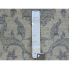 Load image into Gallery viewer, 3&#39;3&quot;x9&#39;8&quot; Hand Knotted White Wash Peshawar with All Over Flower Design Extra Soft Wool Oriental Runner Rug FWR422430
