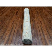 Load image into Gallery viewer, 3&#39;x4&#39;10&quot; Gray Anatolian Village Inspired with Star Medallion Design, Natural Wool, Hand Knotted, Oriental Rug FWR422730