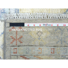 Load image into Gallery viewer, 3&#39;x4&#39;10&quot; Gray Anatolian Village Inspired with Star Medallion Design, Natural Wool, Hand Knotted, Oriental Rug FWR422730