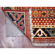Load image into Gallery viewer, 2&#39;8&quot;x9&#39;7&quot; Coral Red, Afghan Ersari with Bijar Garus Design, Ancient Animal Figurines, Natural Dyes, Densely Woven, Extra Soft Wool, Hand Knotted, Runner Oriental Rug FWR423708