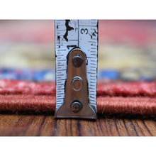 Load image into Gallery viewer, 5&#39;7&quot;x7&#39;7&quot; Coral Red Hand Knotted Natural Dyes, Afghan Ersari with Geometric Design, Pure Wool Oriental Rug FWR423882
