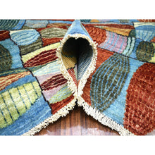 Load image into Gallery viewer, 8&#39;x9&#39;9&quot; Colorful Hand Knotted, Afghan Kashkuli Gabbeh with Arts and Crafts Design, Natural Dyes, Hand Spun Wool, Oriental Rug FWR424164