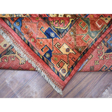 Load image into Gallery viewer, 8&#39;8&quot;x11&#39;7&quot; Coral Red Hand Knotted, Turkeman Ersari with Geometric Medallions Block Design, Natural Dyes Pure Wool Oriental Rug FWR424254