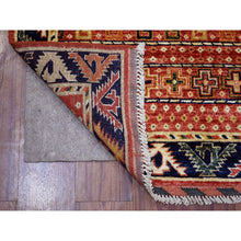 Load image into Gallery viewer, 2&#39;8&quot;x9&#39;4&quot; Tomato Red Afghan Ersari with Small Animal Figurines, Hand Knotted, Natural Dyes, Pure Wool Runner Oriental Rug FWR424446