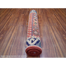 Load image into Gallery viewer, 2&#39;8&quot;x9&#39;4&quot; Tomato Red Afghan Ersari with Small Animal Figurines, Hand Knotted, Natural Dyes, Pure Wool Runner Oriental Rug FWR424446
