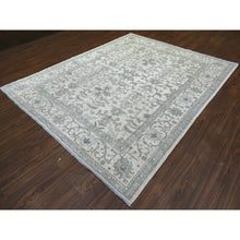 Load image into Gallery viewer, 8&#39;1&quot;x10&#39; Ivory, Afghan Angora Oushak with All Over Leaf Design, Hand Knotted, Pure Wool Oriental Rug FWR425160