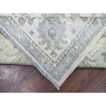 Load image into Gallery viewer, 8&#39;1&quot;x10&#39; Ivory, Afghan Angora Oushak with All Over Leaf Design, Hand Knotted, Pure Wool Oriental Rug FWR425160