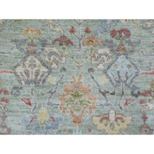 Load image into Gallery viewer, 8&#39;1&quot;x9&#39;6&quot; Green Hand Knotted, Afghan Angora Ushak with All Over Design, Pure Wool Oriental Rug FWR425196