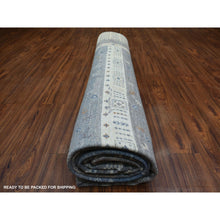 Load image into Gallery viewer, 11&#39;8&quot;x14&#39; Gray, Afghan Kashkuli Gabbeh with Soft Cool Tones, Hand Spun Wool, Fine Weave, Natural Dyes, Hand Knotted, Oversized, Oriental Rug FWR425238