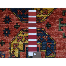 Load image into Gallery viewer, 2&#39;1&quot;x3&#39; Coral Red, Hand Knotted, Natural Dyes, Turkeaman Ersari with Elephant Feet Design, Hand Knotted Soft Wool Oriental Rug FWR425580
