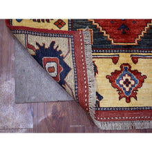 Load image into Gallery viewer, 3&#39;5&quot;x4&#39;8&quot; Rich Red Afghan Ersari with Geometric Medallion Design, Natural Dyes, Hand Knotted Pure Wool Oriental Rug FWR425904
