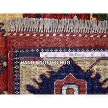 Load image into Gallery viewer, 3&#39;5&quot;x4&#39;8&quot; Rich Red Afghan Ersari with Geometric Medallion Design, Natural Dyes, Hand Knotted Pure Wool Oriental Rug FWR425904