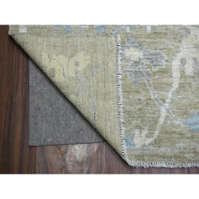 Load image into Gallery viewer, 12&#39;1&quot;x15&#39;5&quot; Gray, Afghan Angora Oushak with Motifs Supple Wool, Natural Dyes Hand Knotted, Oversized Oriental Rug FWR425994