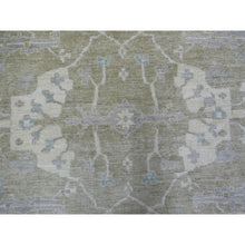 Load image into Gallery viewer, 12&#39;1&quot;x15&#39;5&quot; Gray, Afghan Angora Oushak with Motifs Supple Wool, Natural Dyes Hand Knotted, Oversized Oriental Rug FWR425994