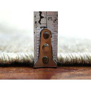12'1"x15'5" Gray, Afghan Angora Oushak with Motifs Supple Wool, Natural Dyes Hand Knotted, Oversized Oriental Rug FWR425994