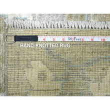 Load image into Gallery viewer, 12&#39;1&quot;x15&#39;5&quot; Gray, Afghan Angora Oushak with Motifs Supple Wool, Natural Dyes Hand Knotted, Oversized Oriental Rug FWR425994