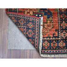 Load image into Gallery viewer, 2&#39;1&quot;x2&#39;10&quot; Coral Red Natural Dyes, Afghan Ersari with Elephant Feet Design. Hand Knotted, Pure Wool Oriental Rug FWR426132