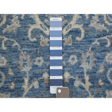 Load image into Gallery viewer, 3&#39;10&quot;x5&#39;10&quot; Denim Blue, Hand Knotted Densely Woven Fine Peshawar with Mahal Design, Pliable Wool Natural Dyes, Oriental Rug FWR426768