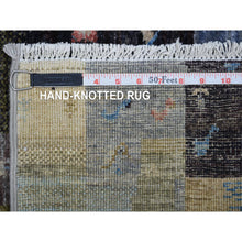 Load image into Gallery viewer, 3&#39;10&quot;x6&#39; Colorful, Afghan Kashkuli Gabbeh with Pictorial Design, Hand Knotted, Fine Weave, Hand Spun Wool Oriental Rug FWR427542