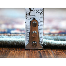 Load image into Gallery viewer, 2&#39;7&quot;x9&#39;10&quot; Light Blue, Natural Dyes Afghan Super Kazak with Geometric Medallion Design Hand Knotted Pure Wool Oriental Rug FWR427746