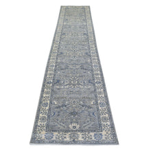 Load image into Gallery viewer, 2&#39;7&quot;x13&#39;1&quot; Gray, AfghanÊWool Natural Dyes Hand Knotted, Densely Woven Fine Peshawar with Ziegler Mahal Design, Runner Oriental Rug FWR427824