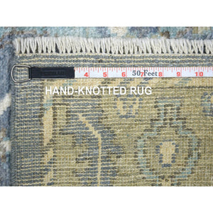 4'2"x5'9" Gray, Angora Ushak Natural Dyes, Afghan Wool Hand Knotted, Oriental Rug FWR428346