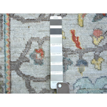 Load image into Gallery viewer, 2&#39;6&quot;x16&#39;1&quot; Silver Gray, Pure Wool Hand Knotted, Afghan Angora Ushak Natural Dyes, XL Runner Oriental Rug FWR428472