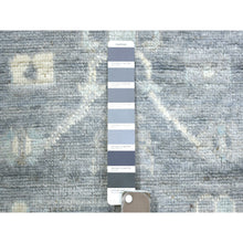 Load image into Gallery viewer, 2&#39;8&quot;x11&#39;7&quot; Gray, Hand Knotted Afghan Angora Ushak, Natural Dyes Pure Wool, Runner Oriental Rug FWR428496