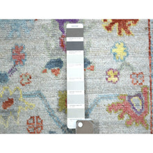 Load image into Gallery viewer, 2&#39;5&quot;x9&#39;8&quot; Silver Gray, Pure Wool Hand Knotted, Afghan Angora Ushak Natural Dyes, Runner Oriental Rug FWR428544