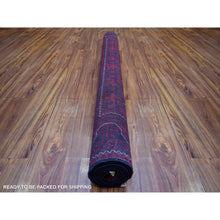 Load image into Gallery viewer, 5&#39;5&quot;x7&#39;8&quot; Deep and Saturated Red, Afghan Khamyab with Geometric Design, Soft and Shiny Wool Hand Knotted, Oriental Rug FWR428700