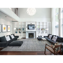Load image into Gallery viewer, 12&#39;x15&#39;2&quot; Charcoal Gray, Hand Knotted Afghan Angora Oushak, Natural Dyes Soft and Supple Wool, Oversized Oriental Rug FWR428874