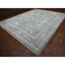 Load image into Gallery viewer, 12&#39;x15&#39;2&quot; Charcoal Gray, Hand Knotted Afghan Angora Oushak, Natural Dyes Soft and Supple Wool, Oversized Oriental Rug FWR428874