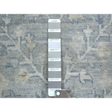 Load image into Gallery viewer, 2&#39;9&quot;x9&#39;7&quot; Gray, Angora Ushak with Cypress and Willow Tree Design Natural Dyes, Afghan Wool Hand Knotted, Runner Oriental Rug FWR428970