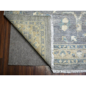 12'x14'6" Light Gray, Fine Peshawar with All Over Design Densely Woven, Soft Wool Hand Knotted, Oversized Oriental Rug FWR429582