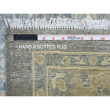 Load image into Gallery viewer, 12&#39;x14&#39;6&quot; Light Gray, Fine Peshawar with All Over Design Densely Woven, Soft Wool Hand Knotted, Oversized Oriental Rug FWR429582
