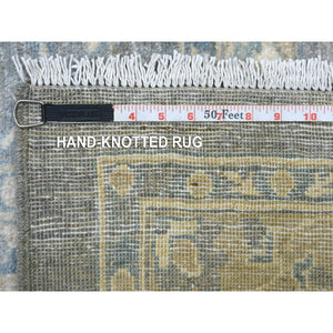 12'x14'6" Light Gray, Fine Peshawar with All Over Design Densely Woven, Soft Wool Hand Knotted, Oversized Oriental Rug FWR429582
