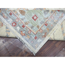 Load image into Gallery viewer, 11&#39;9&quot;x15&#39;9&quot; Ivory, Afghan Angora Oushak with All Over Design Natural Dyes, Hand Knotted Pure Wool, Oversized Oriental Rug FWR429768